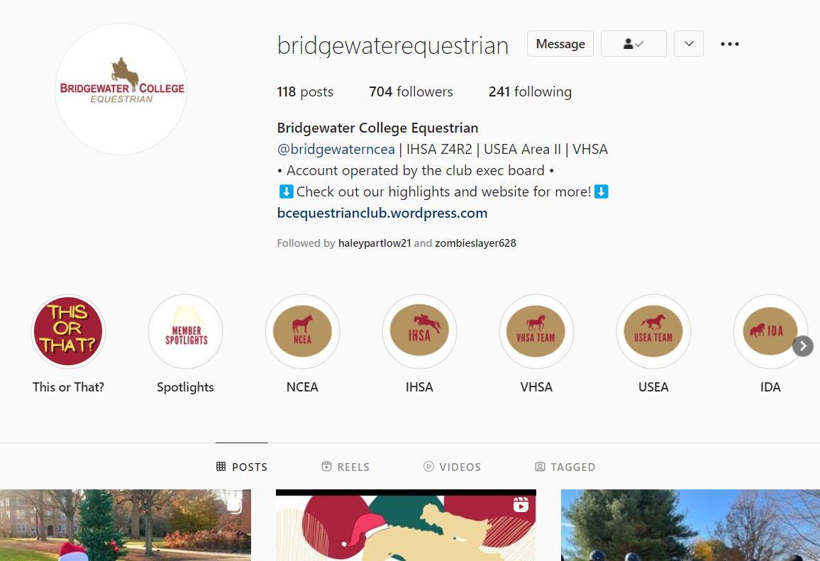 Bridgewater Equestrian Instagram